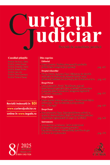 Curierul Judiciar nr. 8/2025