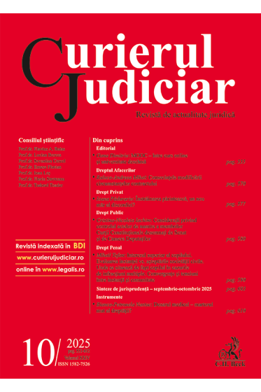 Curierul Judiciar nr. 10/2025
