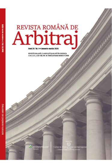 Revista Romana de Arbitraj Nr. 1/2026