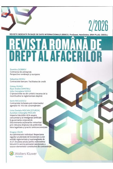 Revista Romana de drept al afacerilor nr 2/2026